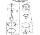 Kenmore 11092284100 agitator, basket and tub diagram