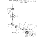 Kenmore 11092284100 brake, clutch, gearcase, motor and pump diagram