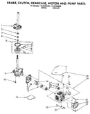 Brake, clutch, gearcase, motor and pump