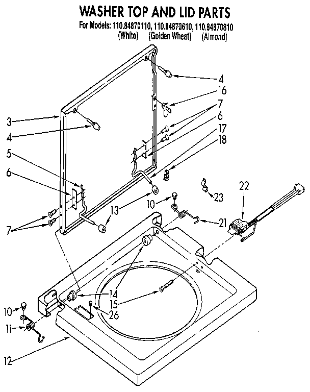 WASHER TOP AND LID