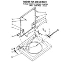 Kenmore 11084870810 washer top and lid diagram