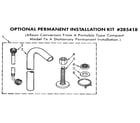Kenmore 11084870810 optional permanent installation kit #285418 diagram