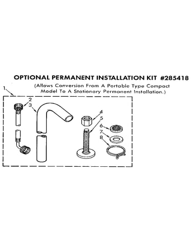Optional permanent installation kit #285418