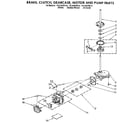 Kenmore 11084870810 brake, clutch, gearcase, motor and pump diagram