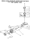 Brake, clutch, gearcase, motor and pump