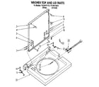 Kenmore 11084419110 washer top and lid diagram