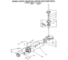 Kenmore 11084419110 brake, clutch, gearcase, motor and pump diagram