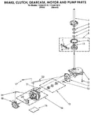 Brake, clutch, gearcase, motor and pump