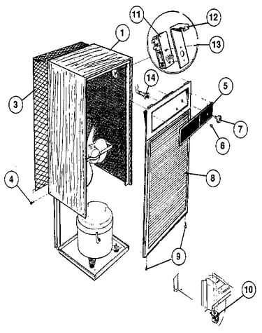 Cabinet and front panel