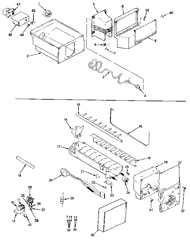 Ice maker & bin