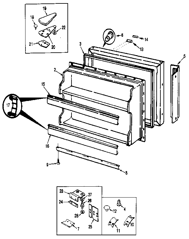 Freezer door