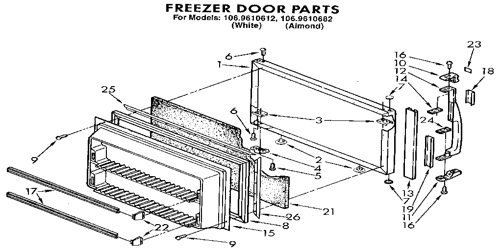 Freezer door
