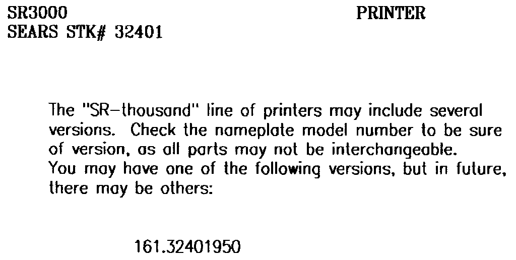 Model notes