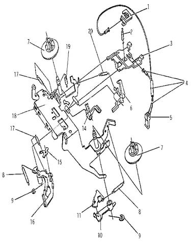 Ribbon cassette & correction cassette mechanism