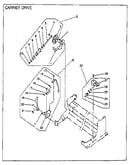 Carrier drive & carrier frame mechanism