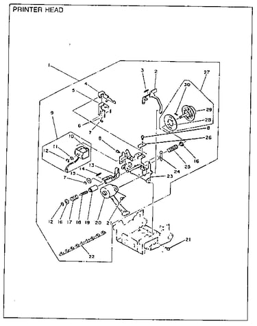 Printer head & correction mechanism
