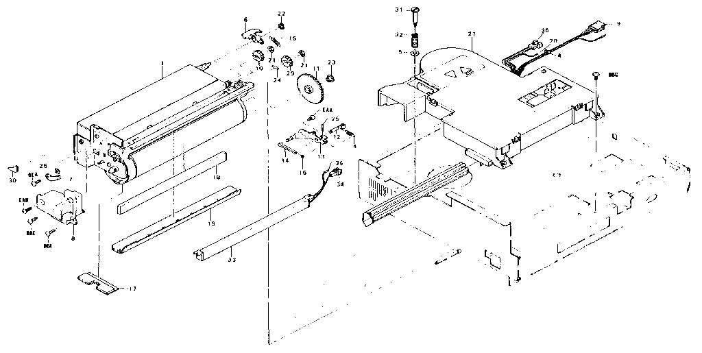 Figure 6, drum and optical units