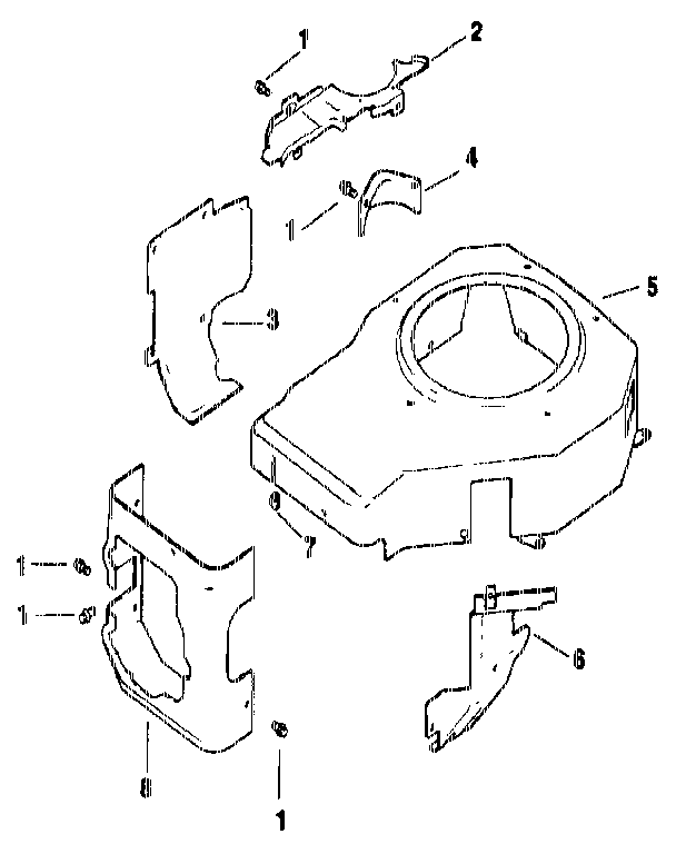 Blower housing and baffles
