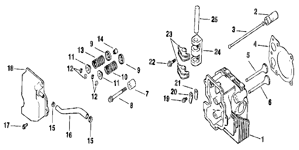 Cylinder head, valve and breather