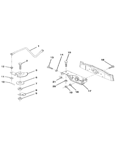 Sector gear / axle support