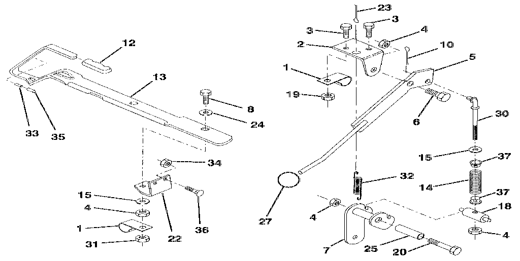 Mower lift lever