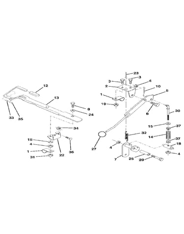 Mower lift lever