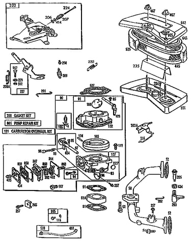 Air cleaner body and carburetor assembly
