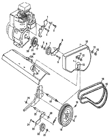 Belt guard and pulley assembly
