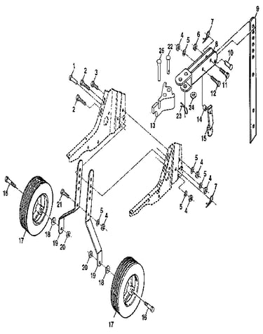 Wheel and depth stake assembly