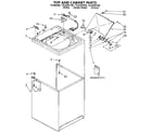 Kenmore 11092281800 top and cabinet diagram