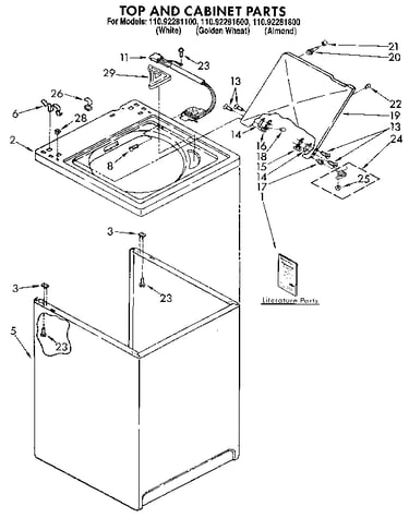 Top and cabinet