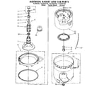 Kenmore 11092281100 agitator, basket and tub diagram