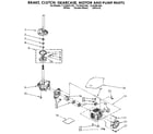 Kenmore 11092281100 brake, clutch, gearcase, motor and pump diagram
