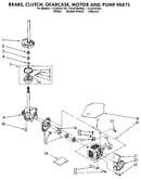 Brake, clutch, gearcase, motor and pump