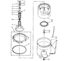 Kenmore 11092272100 agitator, basket and tub diagram