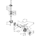 Kenmore 11092272100 brake, clutch, gearcase, motor and pump diagram