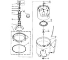 Kenmore 11092274600 agitator, basket and tub diagram