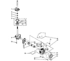Kenmore 11091263100 brake, clutch, gearcase, motor and pump diagram