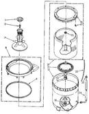 Agitator, basket and tub