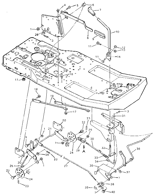 Mower housing suspension