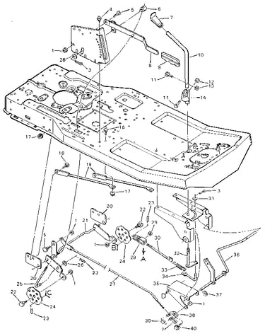 Mower housing suspension
