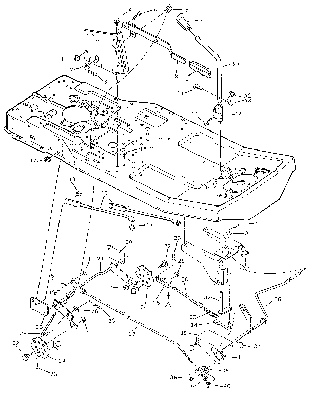 MOWER HOUSING SUSPENSION