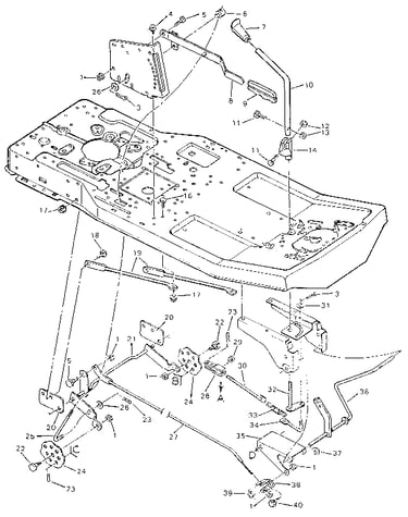 Mower housing suspension