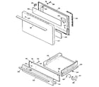 Kenmore 3626111891 door and broiler assembly diagram