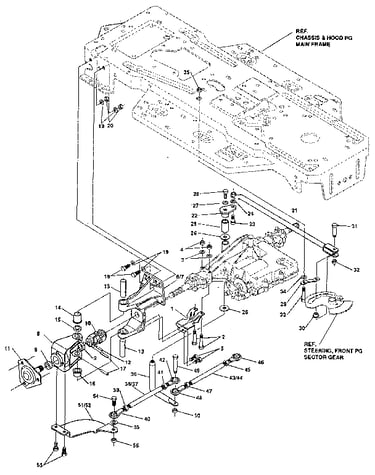 Rear steering assembly
