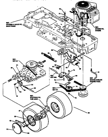Wheel  and pulley assembly