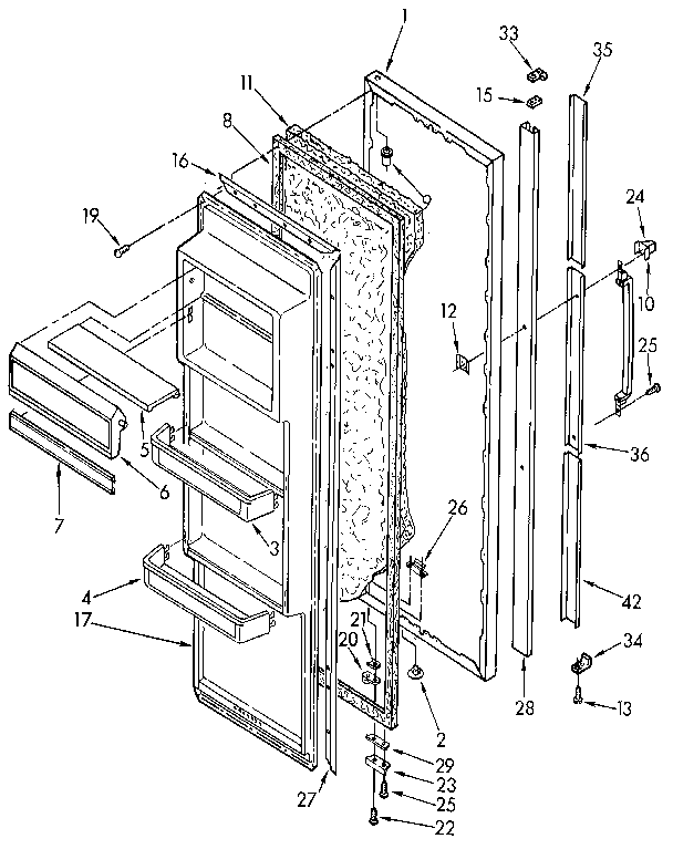 Refrigerator door