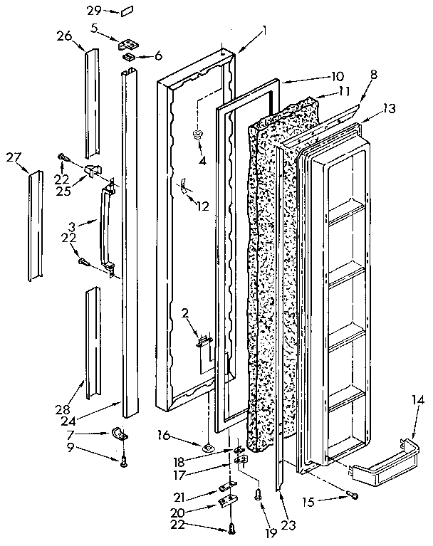 Freezer door