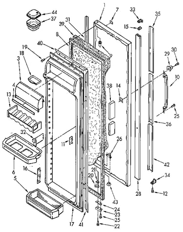 Refrigerator door