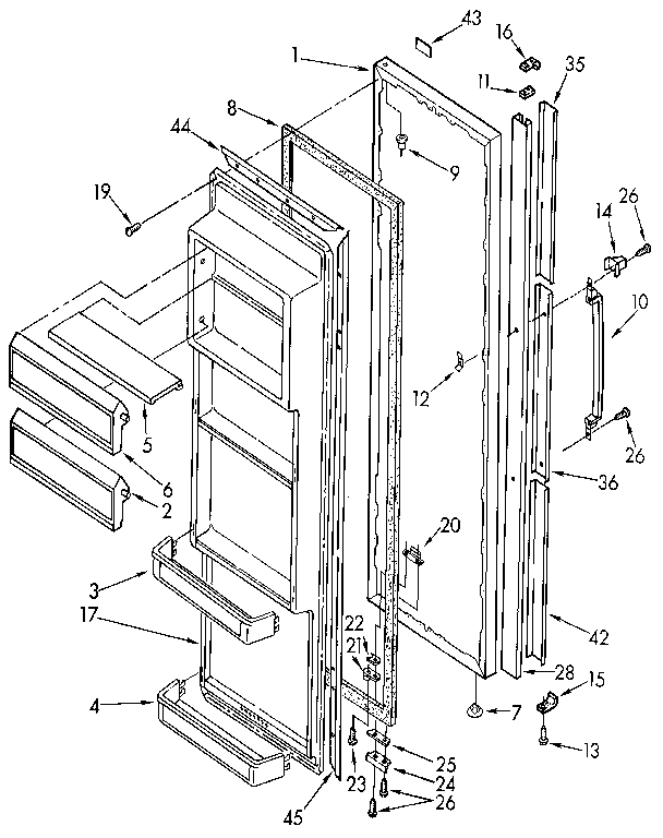 Refrigerator door